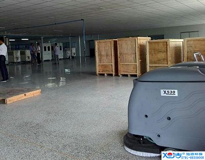 旭潔洗地機在手，車間廠房地面清潔我有